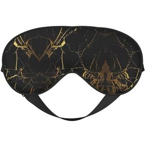Zwart goud marmer oogmasker, verduisterend oogmasker unisex, slaapooghoezen met verstelbare bandjes, reisoogmasker