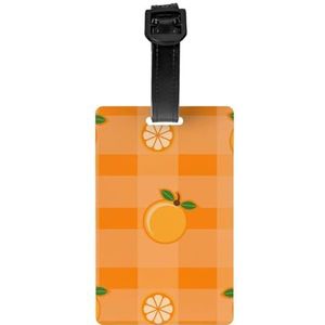 Oranje en oranje bladeren, bagagelabels PVC naamplaatje reiskoffer Identifier ID-tags duurzaam bagagelabel
