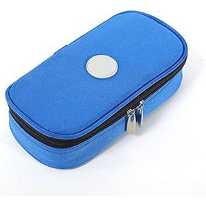 Insulinekoeler reistas Draagbare Insuline Koeltas Ice Pack Thermische Koeltas Koelkast 4-24 Graden Celsius Display Opberg- en reispakketten (Color : Blue, Size : 0)