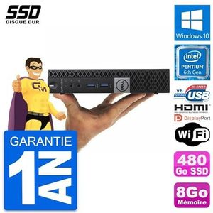 Dell Mini PC OptiPlex 3040 Micro G4400T RAM 8GB SSD 480GB HDMI Windows 10 WiFi (Refurbis)