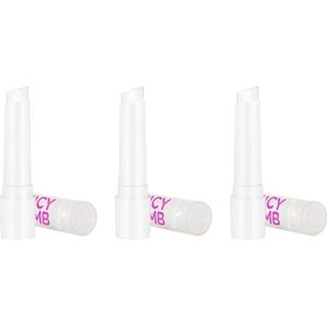 essence JUICY BOMB glossy butter balm, lippenbalsem, 06, transparant, natuurlijk, glanzend, stralend fris, zonder microplasticdeeltjes, 3-pack (3x2,5 g)