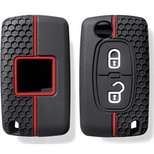 Sleutelbehuizing Voor Peugeot 208 206 307 207 308 407 3008 5008 4007 2 Knoppen Siliconen Autosleutel Case Cover Shell Autosleutelhoesje(1 UK)