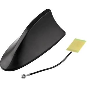 Audio- & videoantennes voor auto Universele antenne voor auto's, haaienvin, dak, FM/AM-signaalfunctie, beschermende antennes, geschikt voor alle auto's Auto-antenne(Black)