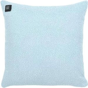 Warmpi® Draadloos Warmtekussen incl. Warmpi® Powerbank (10.000mah) - Teddy Lichtblauw boucle -Het elektrisch verwarmde kussen heeft ook kabel van 3m voor opwarming via stopcontact of USB (Light Blue)