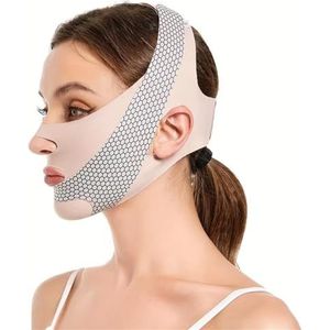 1/2 STKS Gezicht Afslanken Bandage V Lijn Face Shaper Gezichts Lifting Riem Anti Rimpel Gezichtsmassage Riem Dubbele Chin Reducer Huidverzorging Gereedschap (Roze, 2 stuks)