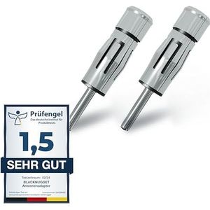 BlackNugget® Antenneadapter autoradio DIN - ISO - antennestekker bus - antenne-adapter universele radio-adapter auto antenne - 2 stuks