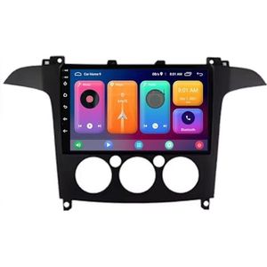 Android 14.0 2 Din Autoradio 9"" Touchscreen Auto Stereo voor Ford S Max S-MAX 2006-2015-[Ingebouwd CarPlay/Android auto/DSP/GPS]-Support MIC/Stuurbediening/Bluetooth 5.0(B,P2 WIFI 4-Core 1G+32G)