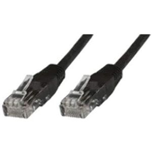 MicroConnect Cat6 UTP 1 m zwarte netwerkkabel (1m, RJ-45, RJ-45, zwart)
