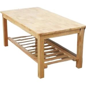 Moderne Woonkamertafel Salontafel Stoel Rubber Hout Dubbellaags Salontafel TV-kast Eettafel For Thuis Eenvoudige Thee Vierkante Tafel Koffietafel(Q,B)