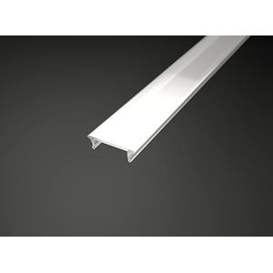 ledomec Afdekking mat voor LED profiel 1m OPBOUW-SL. Koellichaam voor LED-strips, LED-strips tot max. 12mm. Zeer plat 7mm (afdekking 1m, mat)