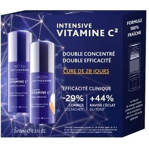 Instituut Esthederm Intensieve Vitamine C² dubbel concentraat – onmiddellijke en langdurige werking – pigmentvlekken, verlies van glans, onregelmatige teint – duo-set 2 x fles 10 ml
