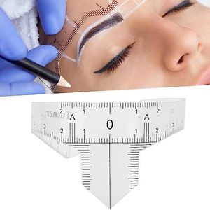 Wenkbrauw Liniaal, Professionele Wenkbrauw Positionering Liniaal Microblading Brow Shape Design Liniaal Meetinstrument (Neusbrugliniaal type C)