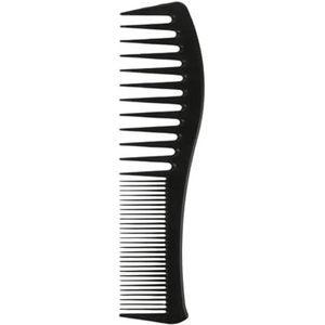 1 stks Hars Kappers Kam Hoofdhuid Massage Haar Borstel Duurzaam Fijne Tand Brede Tand Haar Haarborstel Kapsel Tool Salon Kam (Maat: Zwart)