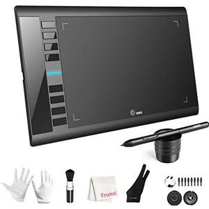 Tekentablet, UGEE M708 grafische tekentablet V3 met 10 x 6 inch, 8192 niveaudruk, batterijvrije penstylus, 8 sneltoetsen compatibel met Windows-pc, Macbook Chromebook Linux, voor digitaal tekenen