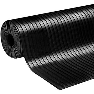 Rubberen loper vloermat rubberen mat brede groeven dikte: 6 mm anti-slip mat (100 x 700 cm)