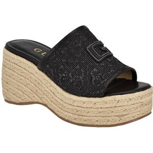 Guess Women's ZAKKI Wedge Sandal, Black 002, 6