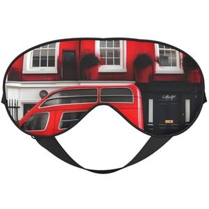 London Street Dubbelzijdig slaapoogmasker, comfortabele zachte blinddoek met verstelbare riem, blokkeert licht