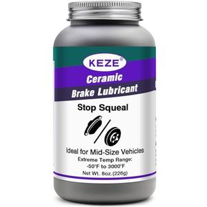 KEZE keramische remvloeistof voor hoge temperaturen, ultieme remvloeistof, geschikt voor automatische remklauwen, blik van 226g met kwastdop
