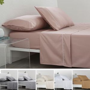 COTTON ARTean Beddengoedset, 135 x 190/200 cm, Egyptisch katoen, draaddichtheid 300, voor bedden met 135 cm, 1 kussensloop en hoeslaken, Egyptisch katoen, make-up