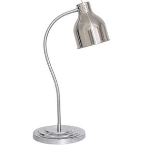 Commerciële Voedsel Warmtelamp Voedsel Warmer Lamp, Tafellamp Traditionele Stijl Antieke Metalen Tafellamp - Voedsel Verwarmingslamp - Eettafel (Color : Silver)