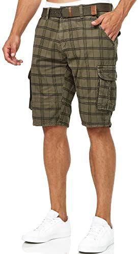 Indicode - Monroe Cargo Shorts - Korte Broek - Army Check