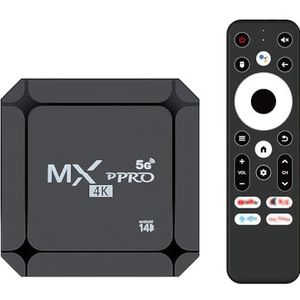 MXQ Pro 5G 4 K Android TV 13.1 Box Ram 1 GB Rom 8 GB Android Smart Box H.265 HD 3D Dual Band 2.4G/5G WiFi Quad Core Thuis Mediaspeler