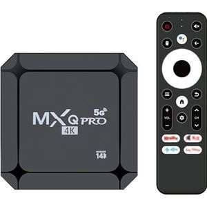 MXQ Pro 5G 4 K Android TV 13.1 Box Ram 1 GB Rom 8 GB Android Smart Box H.265 HD 3D Dual Band 2.4G/5G WiFi Quad Core Thuis Mediaspeler