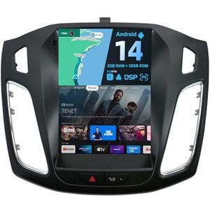 JOYX Android 13 IPS autoradio geschikt voor Ford Focus (2012-2017) - ingebouwde CarPlay Android auto - gratis achteruitrijcamera - 2G + 32G - 9,7 inch 2 DIN - DSP DAB stuurbediening WiFi Fast-Boot 4G