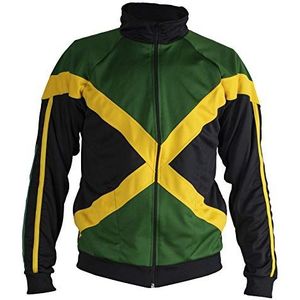 Mixed Martial Arts Jacket Trainingspak Authentiek Jamaica Reggae jack met lange mouwen en rits - uniseks (zwart)