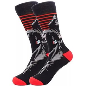 Woo Girl Idol sokken - Darth Vader / R2D2 / Storm Trooper - als opvallend reisaccessoire voor Star Wars-fans - maat 37-45 (DARTH nr. 2)