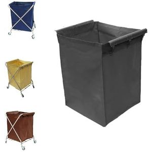 Vervangende voeringzak voor waswagen, Oxford stoffen afneembare voering met haak for opvouwbare trolley, commerciële wasmandtas, schoonmaakmandtas, servicemandtas(A)