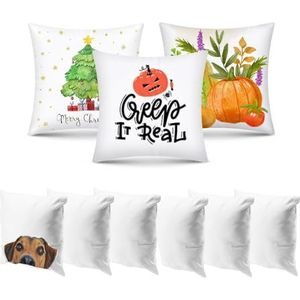 Kopinma 40X40 Wit Effen Sublimatie Blanks Kussensloop Kussensloop Kussensloop Voor Warmteoverdracht Druk Als DIY Gift 10 Stks