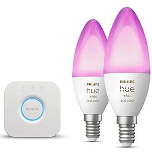 Philips - Hue Starterspakket - Slimme LED-lampen - Wit - E14-fitting