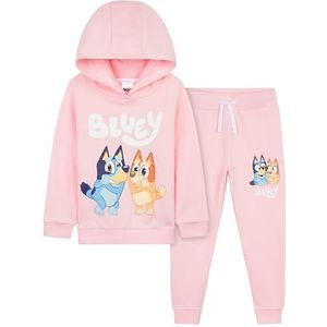 Bluey Trainingspak voor meisjes, comfortabel 100% katoen, loungewear activewear - cadeaus voor meisjes, roze, 2-3 jaar
