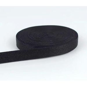10/20/50M 6-18mm Nylon elastische band voor ondergoed Schouderriem Beha Elastiekjes DIY Kledingstuk Riem Tape Accessoires-Zwart-20mm-20Meter