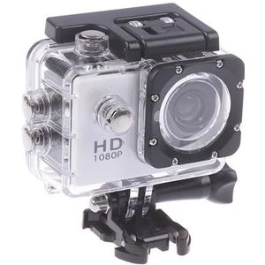 Full HD 1080P waterdichte actiecamera Mini draagbare DV-camcordervideo for buitensportduikcamera(White)