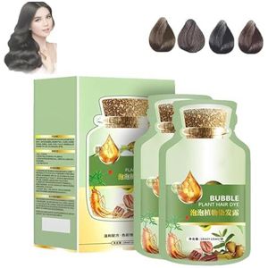 Bubble Plant Haarverf Pure Plant Extract voor Grijs Haar Kleur Bubble Dye Bubble Zachte Haarverf Instant Natuurlijke Plant Haarverf Shampoo Luie Bubble Haarverf