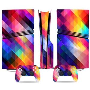Anti Kras Voor PS5 Pro Skin Disc Edition & Voor PS5 Pro Skin Digital Edition Console Controller Vinyl Cover Skins Wraps Krasbestendig Compatibel 34278 Geen Schuimvorming(Disc Version)