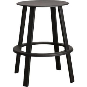 Barkruk Barstoel Roterende Eenvoudige Metalen Barkruk Thuis Moderne Woonkamer Aanrecht Front Bar Licht Luxe Hoge Kruk Barkrukken(Black,B)