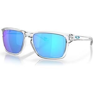 Oakley Unisex Sylas zonnebril, Gepolijst Clear/Prizm Saffier, One Size