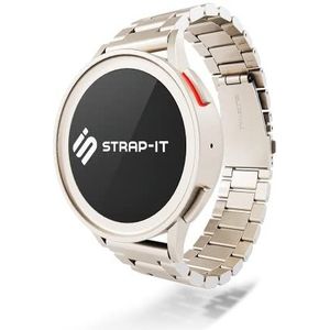 Strap-it Samsung Galaxy Watch 6-40mm stalen band (sterrenlicht)