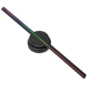 3D Hologram Fan, Hologram Fan Projector, Holografische projectie 3D Opgeschort aan de muur gemonteerde Reclame Machine Stereo Naked Eye Fan LED Display Outdoor voor Winkel/Bar/Kerstmis/Halloween(UK)
