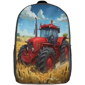 RNDKAUUIE Tractor Peuter Rugzak 3D Gedrukt Peuter Schooltas Kleuterschool School Baby School Boekentas Reizen Rugzak Lunch Tas Met Rits Rugzakken 17 inch, Stijl, 17inch