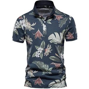 Katoenen Hawaii-stijl poloshirts voor heren met korte mouwen, kwaliteit Casual sociale herenpolo T-shirts, zomer herenkleding