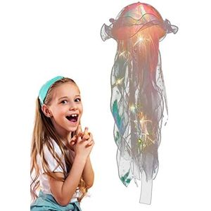 Jellyfish Light Lamp, Mermaid Kleurrijke Jellyfish Plafondlamp, Jelly Fish Tank Night Light for Kids, Handgemaakte Jelly Fish Ocean Festival Light Decor voor woonkamer en slaapkamer