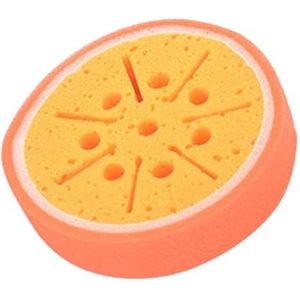 Cartoon Fruit Kinderen Bad Schoonmaak Spons Afwassen Spons Oranje, 14,5 cm