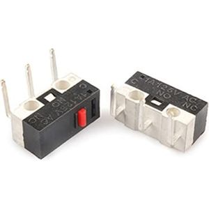 SFOCQVISH Micro Eindschakelaar, momentane drukknop, 1 A, 125 V AC, muisschakelaar, 3-polig, lange handgreep, rolhefboomarm, SPDT, 12 x 6 x 6 mm, 5 stuks (beige)