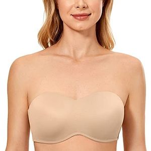 DELIMIRA Naadloze Grote Maten Strapless Minimizer-BH Voor Dames Cachou 95F