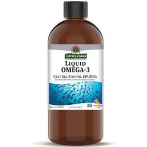Nature's Answer, Liquid Omega-3 (omega-3-vloeibaar), met EPA en DHA, hoge dosis, 480 ml, in het laboratorium getest, glutenvrij, gentechnologievrij