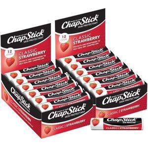 ChapStick Klassieke huidbeschermer (aardbei, 4,3 g. Stick, Pack van 24)